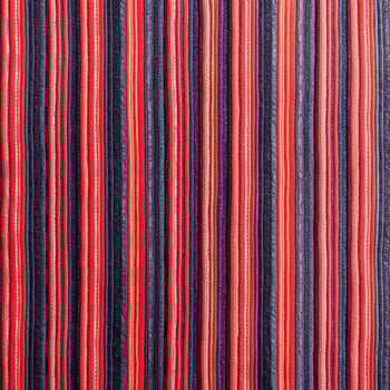 A red, blue and black striped fabric photo