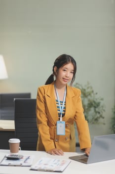 A woman in a suit photo