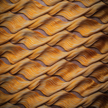 A close up of a wavy pattern made of wood photo