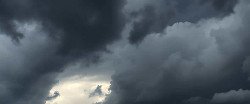black and white photo of a cloudy sky