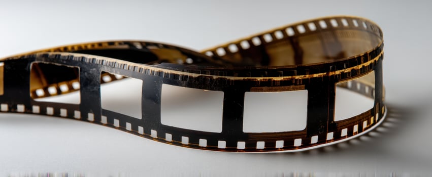 The Vintage Film Strip Captured in Artistic Detail on a Soft Background photo
