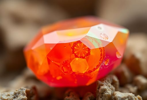close up of a red and orange diamond photo