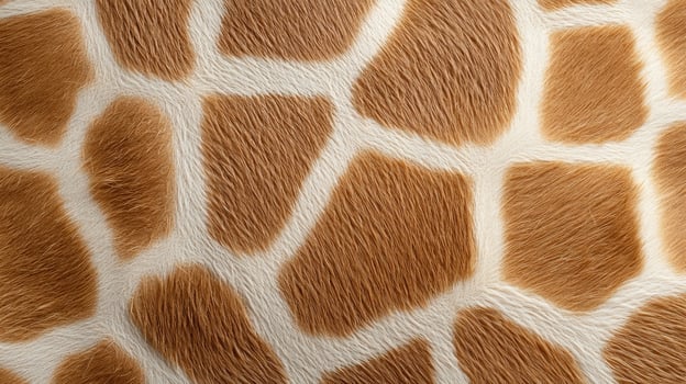 A giraffe's skin is brown and white photo