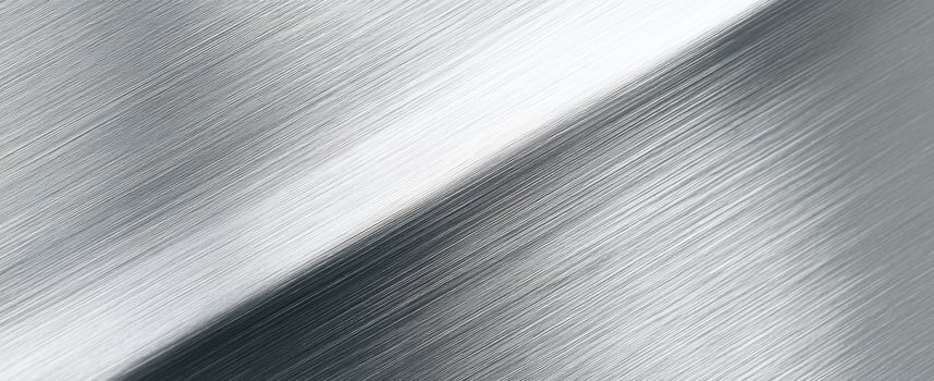 The sleek brushed metal surface illustrating modern industrial design and texture. photo
