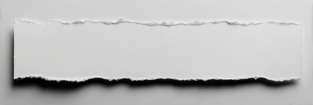 A piece of torn paper on a white background photo