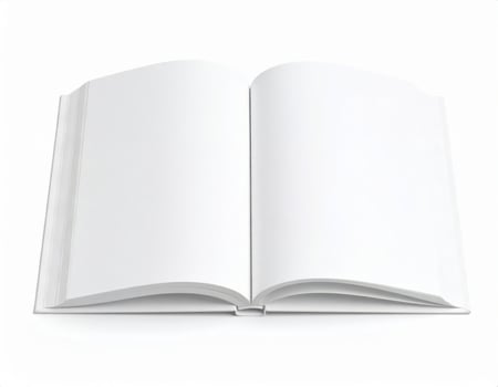 Book with empty pages mockup template photo