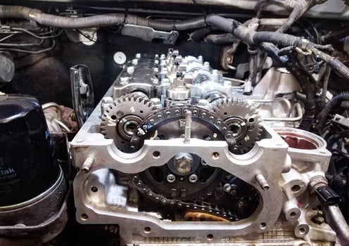 Rusty Old Engine Repairing - Malfunctioned Engine getting repaired photo