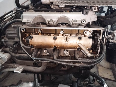 Vehicle Engine Closup View - Machanical Repairing photo