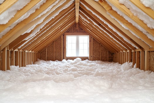Insulation in attic photo