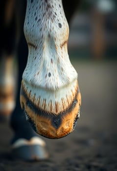 close up of a horse's hooves and feet photo
