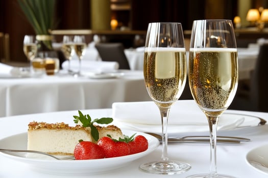Two glasses of champagne photo