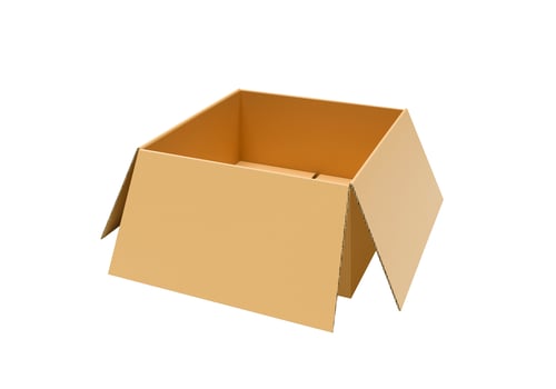 Open empty brown cardboard box on white background31 photo