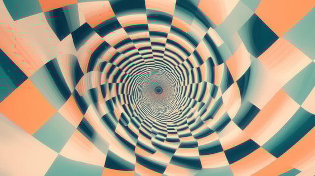 Abstract optical illusion with twisting black and white geometric patterns creating a hypnotic vortex effect. Background texture with funky vibes photo