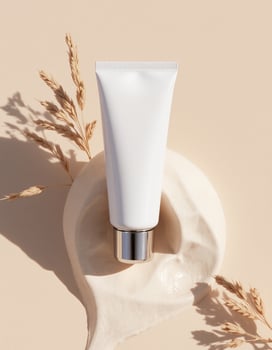 Cream Tube with Monochrome Aesthetic photo