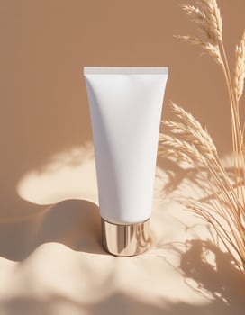 A tube of cream on a sandy surface photo