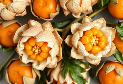 Physalis Flower Pattern Arrangement photo