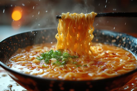 Japanese noodles close up in a plate. Japanese cuisine, delicious food. Restaurant concept, cooking photo