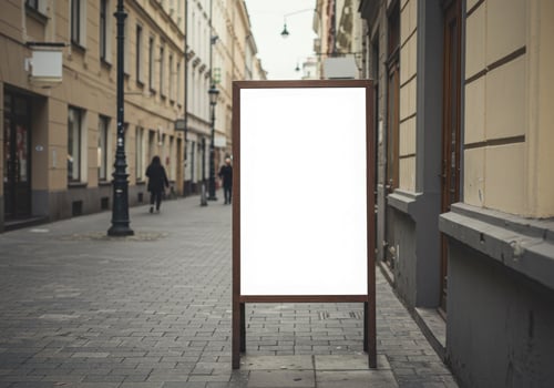 Blank billboard mockup on the street mockup road photo