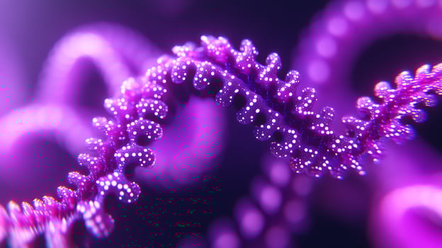 Abstract Purple Fractal Design with Bright Glowing Details and Vivid Highlights photo