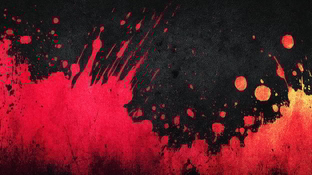 Vibrant red and black abstract design with splashes and brush strokes creating dynamic visual impact photo
