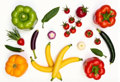 Vibrant Vegetables Forming a Creative Border photo