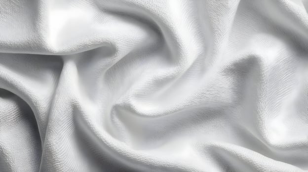 Subtle waves of white fabric create a dynamic and elegant texture for minimalist design layouts photo