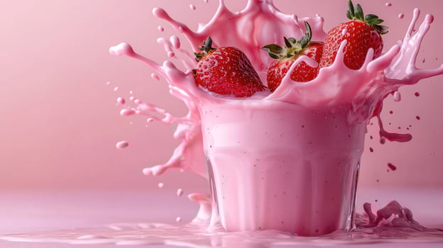 Strawberry milk splash 1 photo