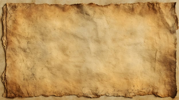 Aged parchment texture with ragged edges providing a vintage background perfect for crafting or artistic projects photo