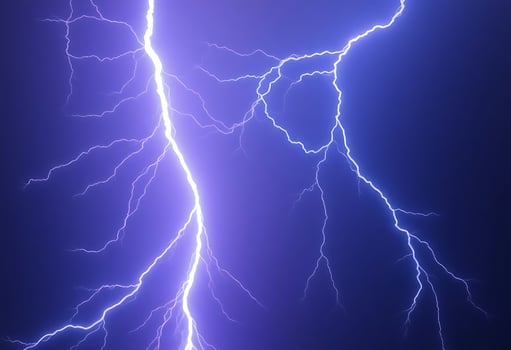 Lightning bolt on dark background photo