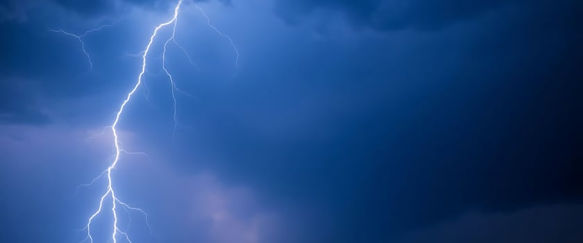 Lightning strike in the sky photo