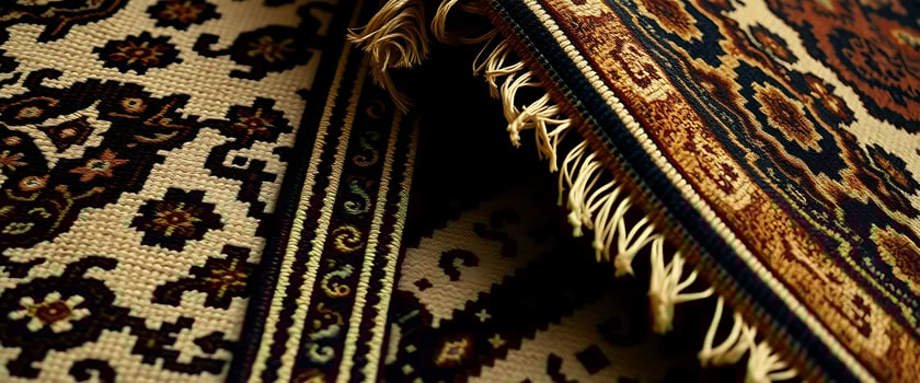close up of a rug with many different colors photo