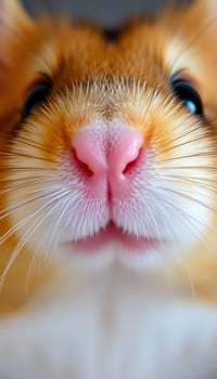 A close up of a hamster's nose photo
