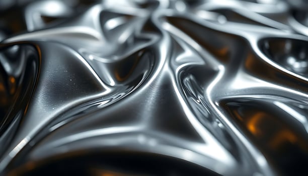 A close up of a shiny metal surface photo