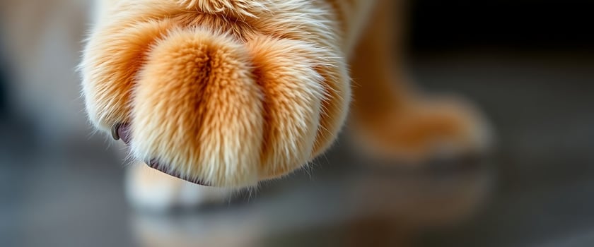 A close up of a cat's paw photo