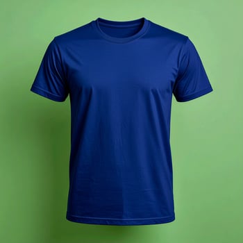 Wrinkle Free Navy Blue T Shirt Studio Shot with Clear Background photo