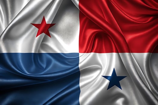 the flag of panama is shown in a close up photo