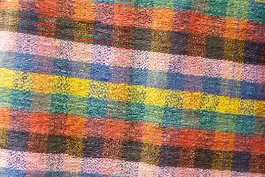 Textile surface with colored patterns photo