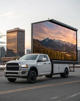 The ram 2500 is shown driving down the road photo