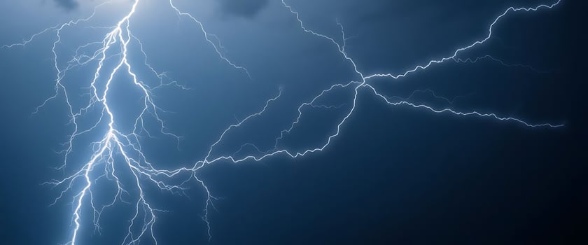 Lightning bolt striking the sky photo