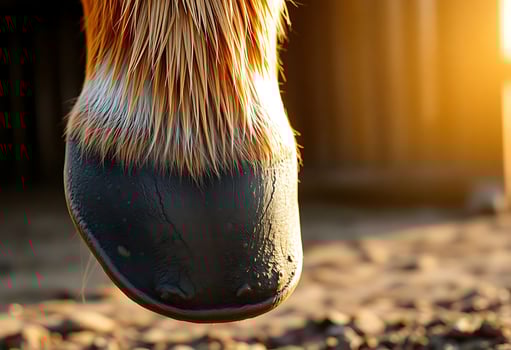 close up of a horse's nose with a building in the background photo