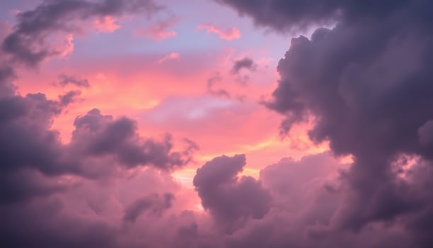 pink and blue sky with clouds in the background photo
