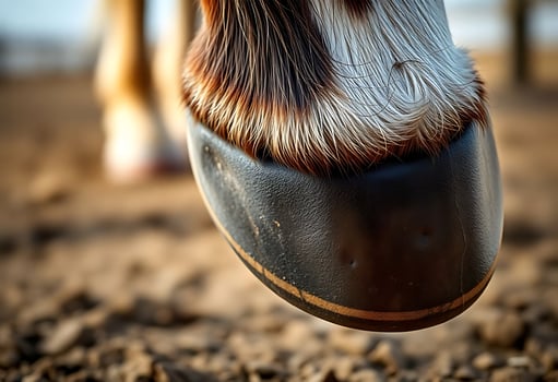 close up of a horse's head and hooves photo