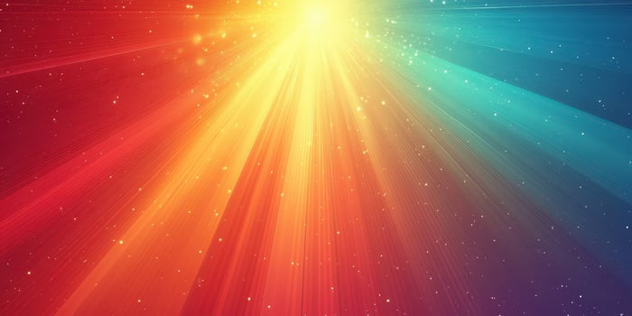 Vibrant burst of light and color radiating across the canvas in an abstract expression of energy and warmth photo
