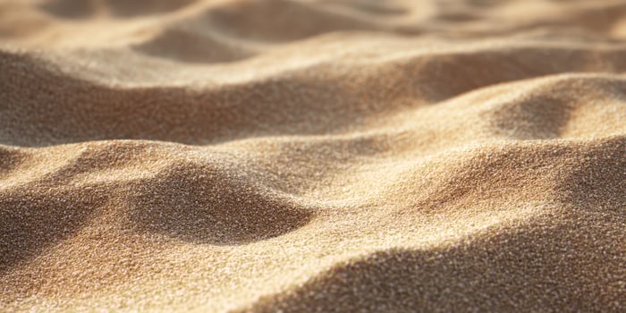 Close-up of golden sand dunes with textured surface photo