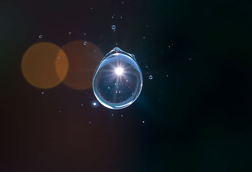 close up of a bubble in the air photo