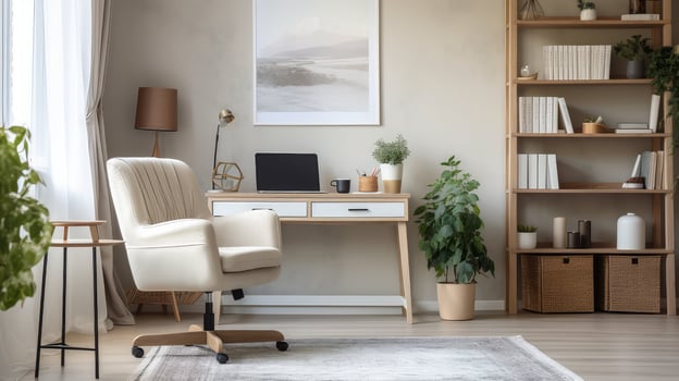 setup white office chair photo
