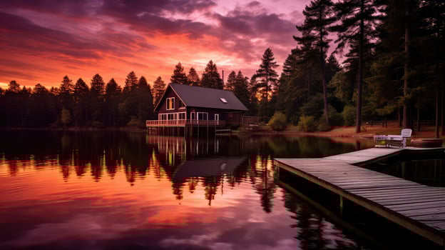 picturesque lake houses photo