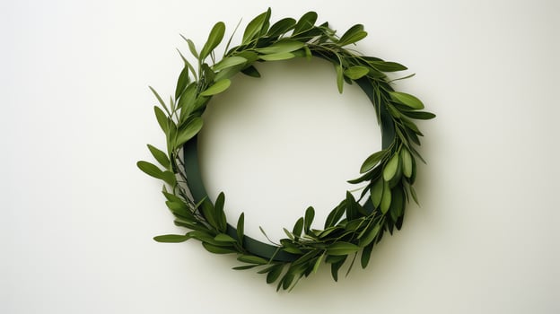 contemporary green floral wreath photo