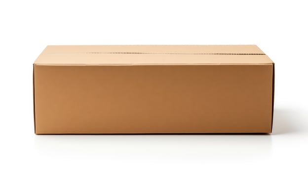 sealed shipping box isolated photo