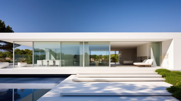 modern house on white photo